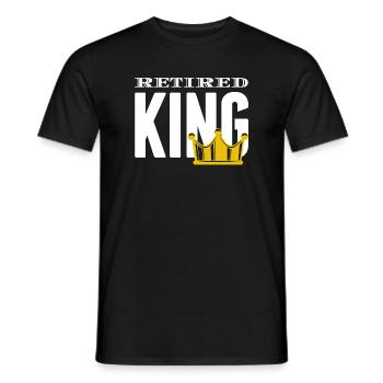 Déclaration de retraite Retraite Retraite - T-shirt homme - noir - Devant - AI Model Male 178 light (178cm)