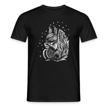 Eichhörnchen mit Sternen - Männer T-Shirt - Schwarz - Vorne - AI Model Male 178 light (178cm)