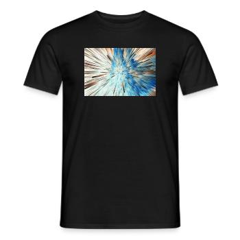 Radiale Blaue Explosion - Männer T-Shirt - Schwarz - Vorne - AI Model Male 178 light (178cm)