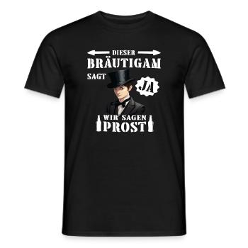 Bräutigam Braut Hochzeit Junggesellenabschied - Männer T-Shirt - Schwarz - Vorne - AI Model Male 178 light (178cm)