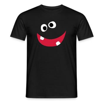Lachen Monster Zombie Zähne Kinder Halloween - Männer T-Shirt - Schwarz - Vorne - AI Model Male 178 light (178cm)