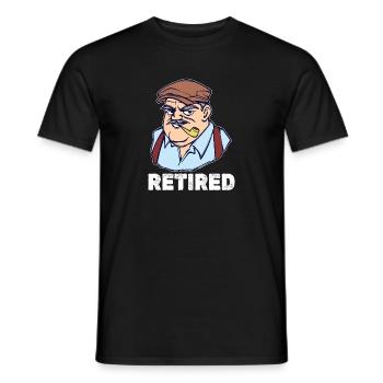 Retraite Dire Retraité Retraité Loisirs - T-shirt homme - noir - Devant - AI Model Male 178 light (178cm)
