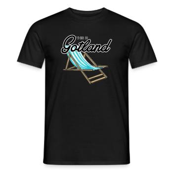 Das ist Gotland Beach Chair - Männer T-Shirt - Schwarz - Vorne - AI Model Male 178 light (178cm)