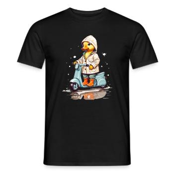 Canard au rouleau - T-shirt homme - noir - Devant - AI Model Male 178 light (178cm)