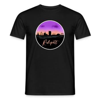 Ruhrpott Fineline Skyline - Männer T-Shirt - Schwarz - Vorne - AI Model Male 178 light (178cm)