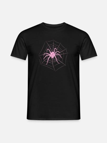 Spider in the web Halloween - Men's T-Shirt - black