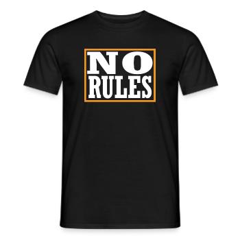 No Rules - Men's T-Shirt - black - Front - AI Model Male 178 light (178cm)