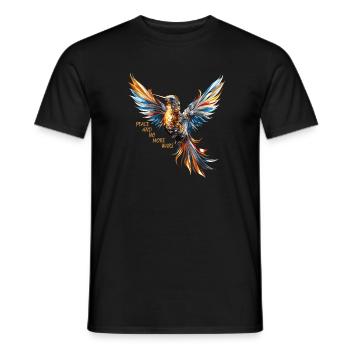 Cooler Vogel für Frieden - Männer T-Shirt - Schwarz - Vorne - AI Model Male 178 light (178cm)