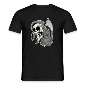 Grim Reaper laughs funny laugh - Men's T-Shirt - black - Front - AI Model Male 178 light (178cm)