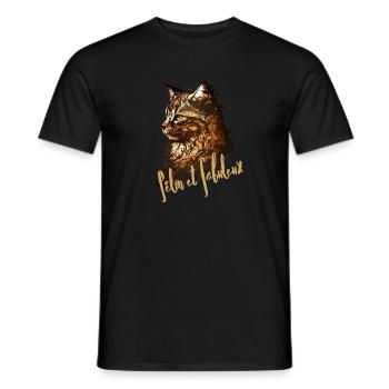 Fabulous Feline Splatter - Men's T-Shirt - black - Front - AI Model Male 178 light (178cm)