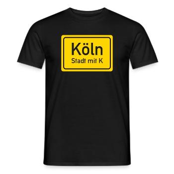 Kölner Ortsschild Deutschland - Männer T-Shirt - Schwarz - Vorne - AI Model Male 178 light (178cm)