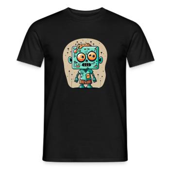 zombie mignon avec une tête carrée - T-shirt homme - noir - Devant - AI Model Male 178 light (178cm)