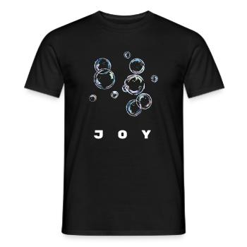 Joy Bubble Happiness Positive Energy Shirt - Men's T-Shirt - black - Front - AI Model Male 178 light (178cm)