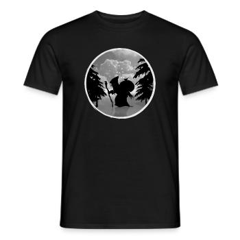 Knecht Ruprecht im Scherenschnitt Stil Weihnachten - Männer T-Shirt - Schwarz - Vorne - AI Model Male 178 light (178cm)