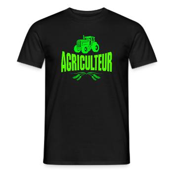 agriculteur, agriculture, paysan - T-shirt homme - noir - Devant - AI Model Male 178 light (178cm)