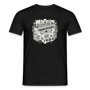 Birthday Very Best Of 1984 Retro - Men's T-Shirt - black - Front - AI Model Male 178 light (178cm)