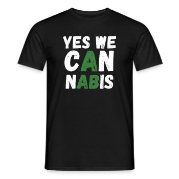 Oui, nous le cannabis ! - T-shirt homme - noir - Devant - AI Model Male 178 light (178cm)