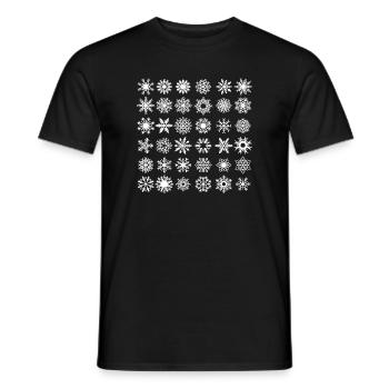 Schneeflocke3 - Männer T-Shirt - Schwarz - Vorne - AI Model Male 178 light (178cm)