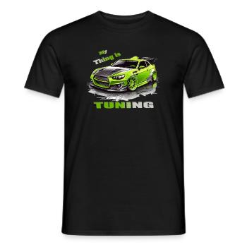 Tuning Voiture - T-shirt homme - noir - Devant - AI Model Male 178 light (178cm)
