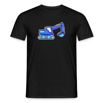 Bagger Baustelle Baggerfahrer Blau - Männer T-Shirt - Schwarz - Vorne - AI Model Male 178 light (178cm)