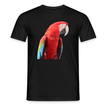 Papageien Vogel T-shirt Geschenk - Männer T-Shirt - Schwarz - Vorne - AI Model Male 178 light (178cm)