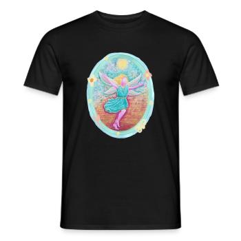 ZauberElfe der Freude - Sonja Ariel von Staden - Männer T-Shirt - Schwarz - Vorne - AI Model Male 178 light (178cm)