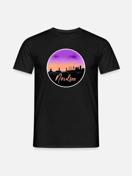 North Sea Fineline Skyline - Men's T-Shirt - black