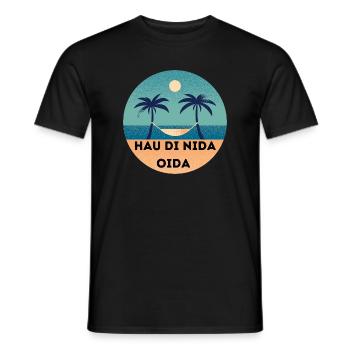 Hau di nida Oida. - Männer T-Shirt - Schwarz - Vorne - AI Model Male 178 light (178cm)