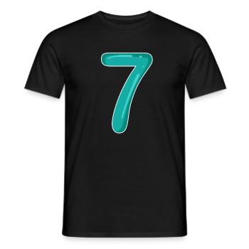 7 - Sieben - Männer T-Shirt - Schwarz - Vorne - AI Model Male 178 light (178cm)