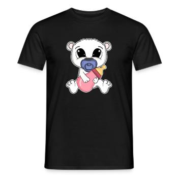 Bébé ours - T-shirt homme - noir - Devant - AI Model Male 178 light (178cm)