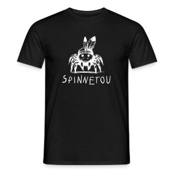 spinnetou wortspiel spinne lustig winnetou - Männer T-Shirt - Schwarz - Vorne - AI Model Male 178 light (178cm)