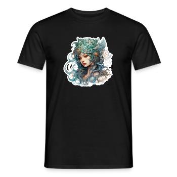 Gorgeous Wood Elf Fantasy RPG Shirt - Men's T-Shirt - black - Front - AI Model Male 178 light (178cm)