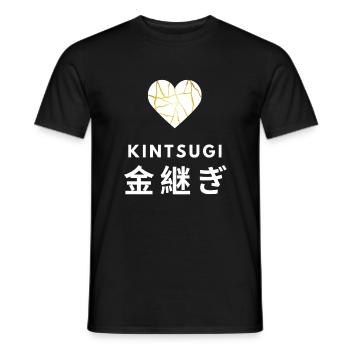 Kintsugi Japanese Healing Philosophy Design - Men's T-Shirt - black - Front - AI Model Male 178 light (178cm)