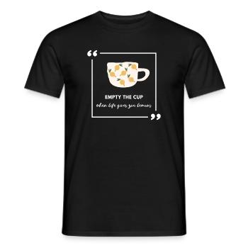 Empty The Cup Lemon Life Quote Aesthetic - Men's T-Shirt - black - Front - AI Model Male 178 light (178cm)