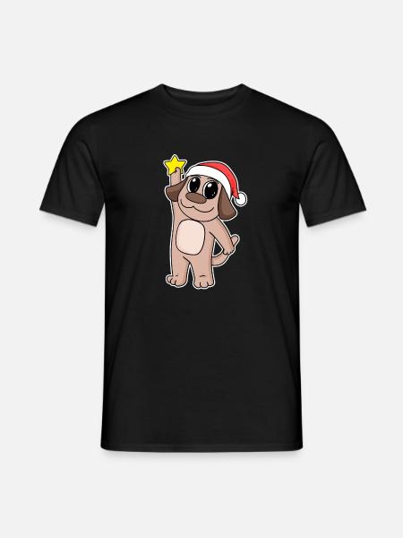 Chien Noël - T-shirt homme - noir