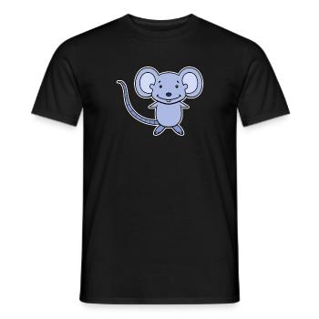 Dessin animé de souris - T-shirt homme - noir - Devant - AI Model Male 178 light (178cm)