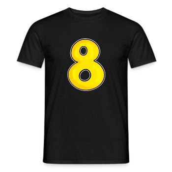 Number 8 Number Eight - Men's T-Shirt - black - Front - AI Model Male 178 light (178cm)