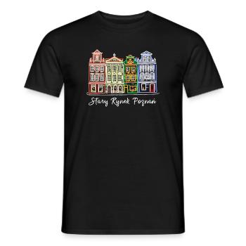 Alter Markt Posen, Polen historische Fassaden - Männer T-Shirt - Schwarz - Vorne - AI Model Male 178 light (178cm)