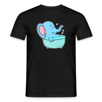Badewanne Elefant - Männer T-Shirt - Schwarz - Vorne - AI Model Male 178 light (178cm)