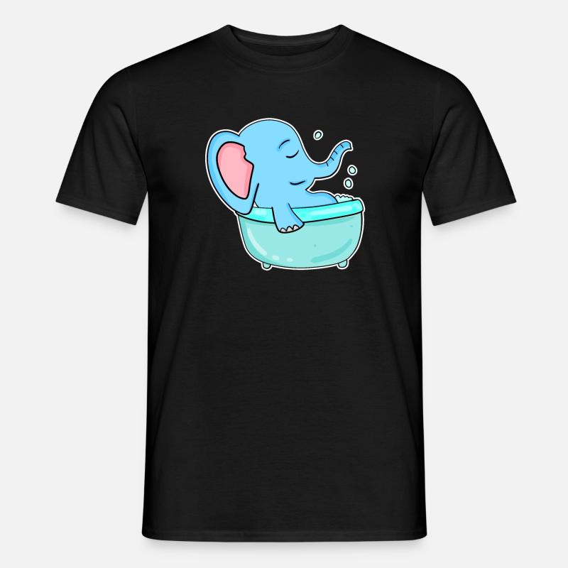 Bathtub Elephant - Men’s T-shirt - black