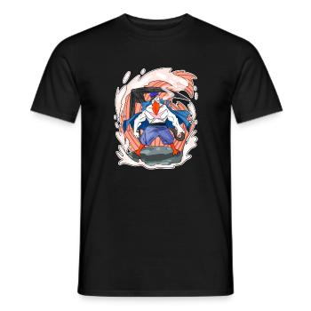 Gull - Men's T-Shirt - black - Front - AI Model Male 178 light (178cm)