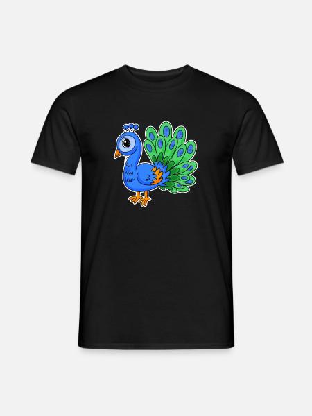 Peacock - Men's T-Shirt - black