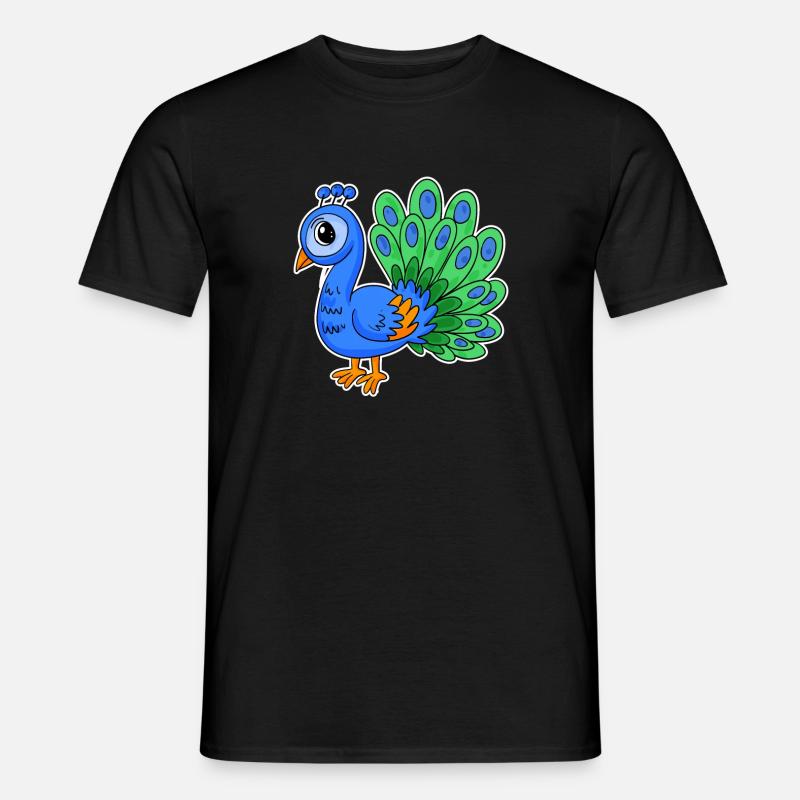 Peacock - Men’s T-shirt - black