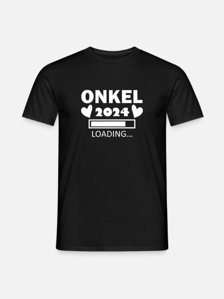 Onkel 2024 - Onkel werden - Onkel Geschenk - Männer T-Shirt - Schwarz