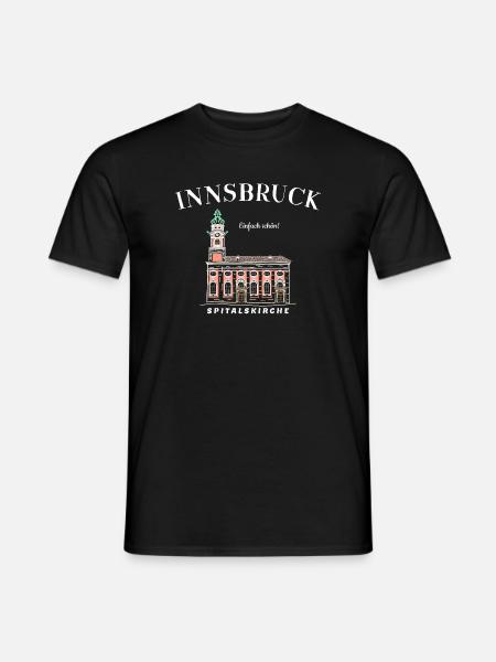 Innsbruck Oostenrijk, gewoonweg prachtige tekening - Heren T-shirt - zwart