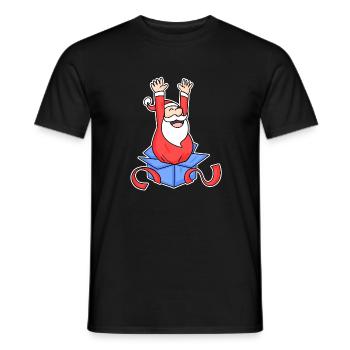 Surprise du Père Noël - T-shirt homme - noir - Devant - AI Model Male 178 light (178cm)