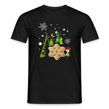 Advent, Pfefferkuchen, Kekse - Männer T-Shirt - Schwarz - Vorne - AI Model Male 178 light (178cm)