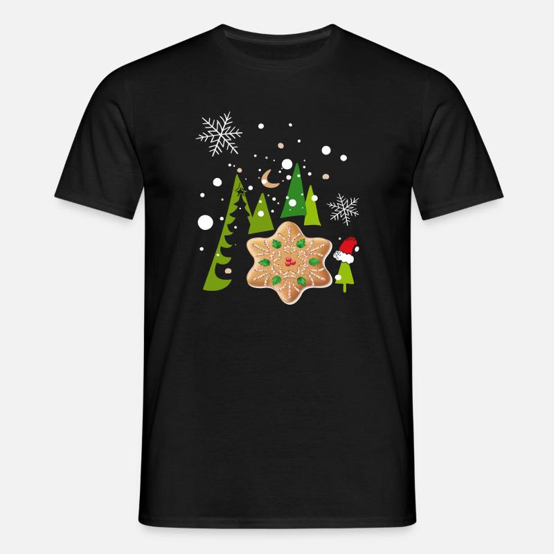 Advent, gingerbread, biscuits - Men's T-Shirt - black