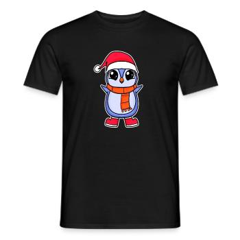 Pinguin Weihnachten - Männer T-Shirt - Schwarz - Vorne - AI Model Male 178 light (178cm)