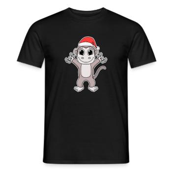 Affe Gym Sport Sportlich Weihnachten - Männer T-Shirt - Schwarz - Vorne - AI Model Male 178 light (178cm)